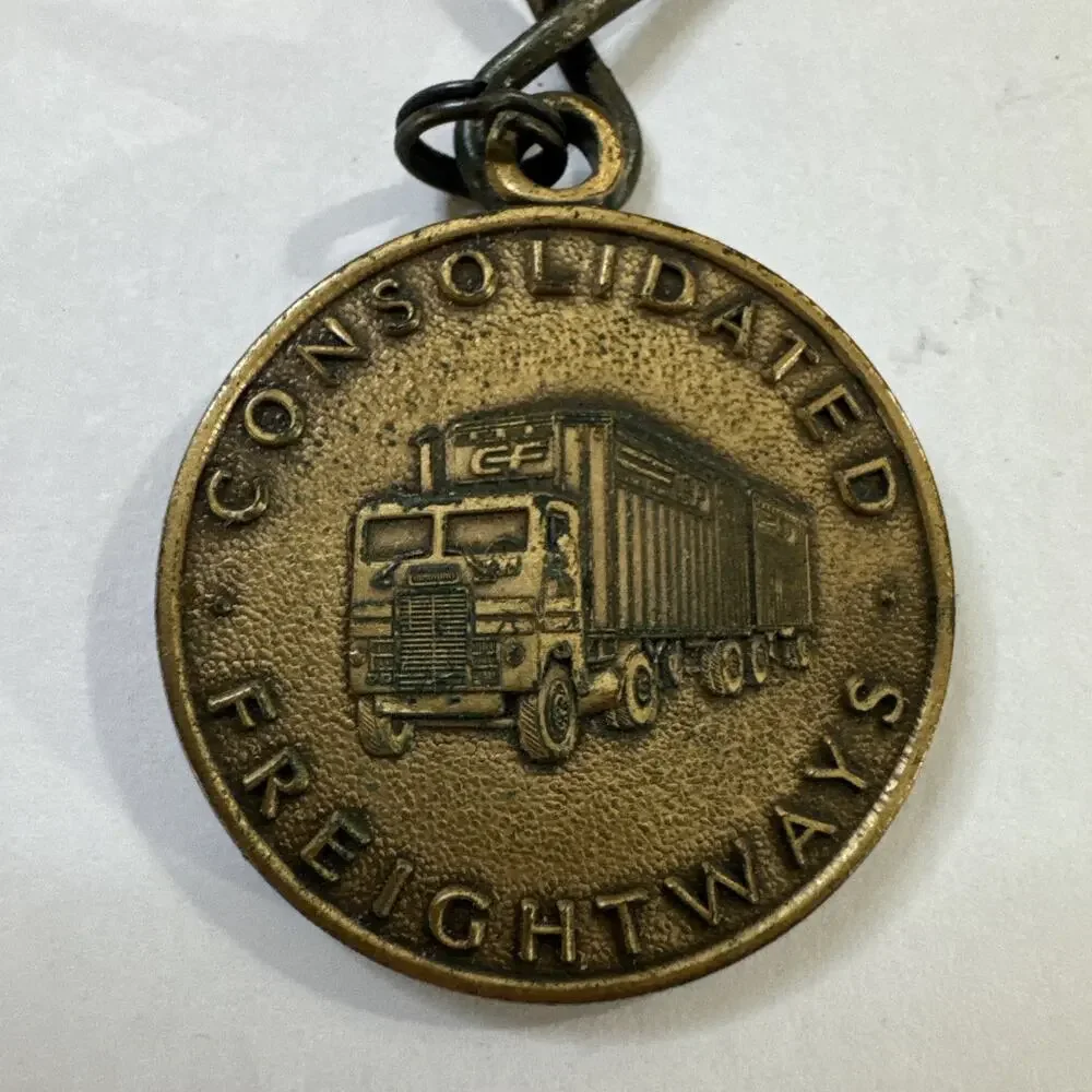 Vintage Consolidated Freightways Trucking Keychain 1929–1979 Anniversary Medal